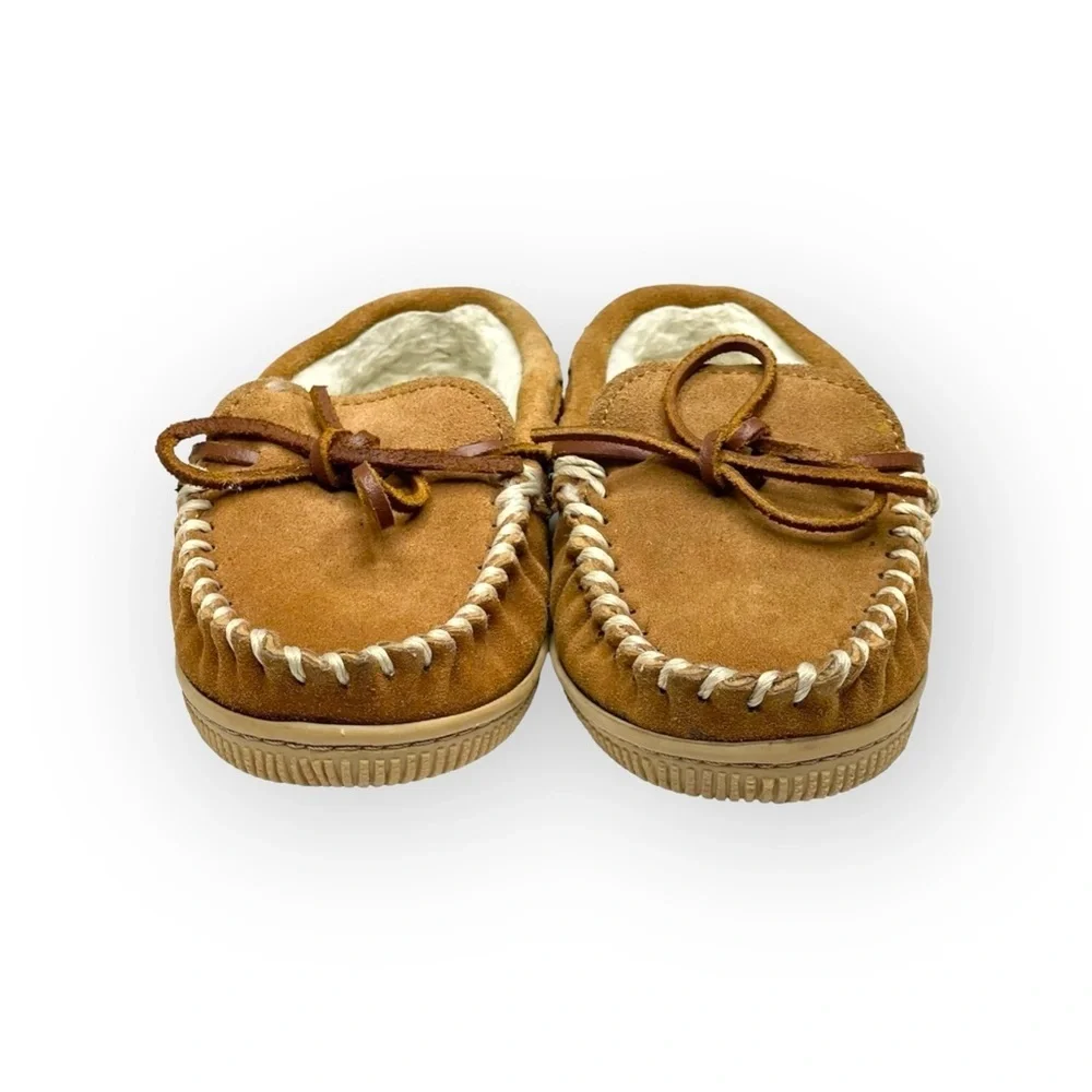 Sperry ✫彡 Trapper Cup Sole Slipper Moccasins  ✫彡 Natural Suede ✫彡 Boy Girl 13M